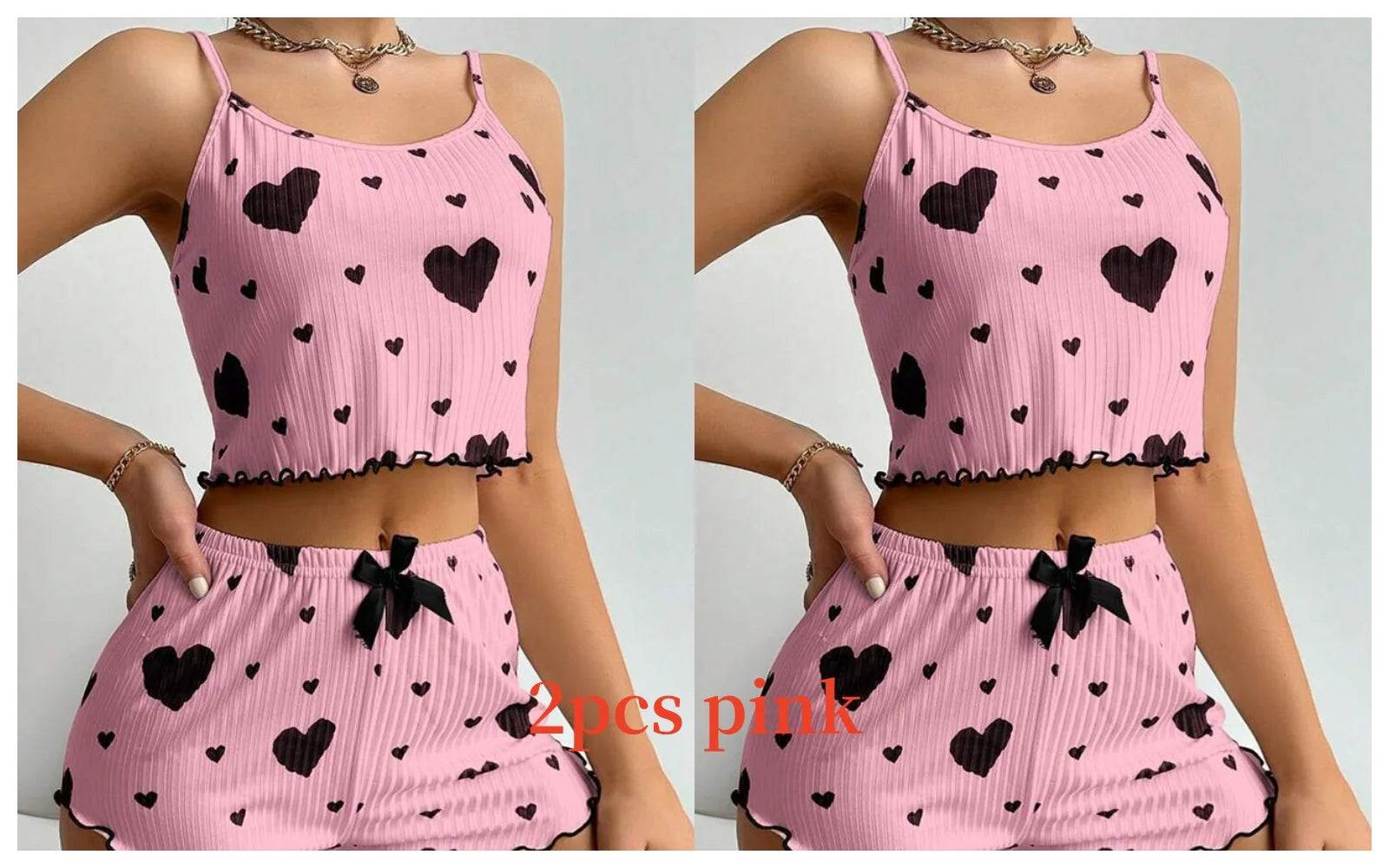Pijama feminino conjunto com 2 peças
