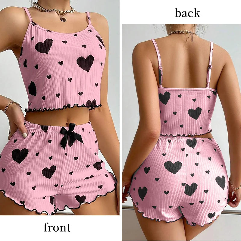 Pijama feminino conjunto com 2 peças