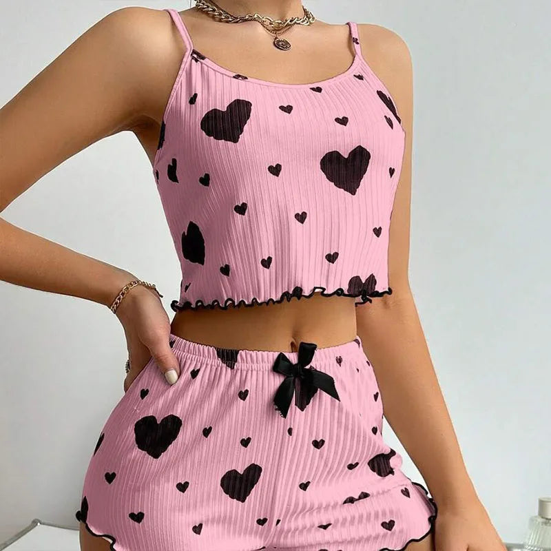 Pijama feminino conjunto com 2 peças